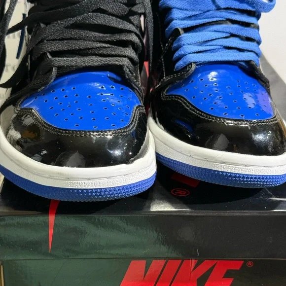 Jordan Men's Black and Blue Sneakers (Replicas) SZ 9.5. Box7 - Picture 1 of 6